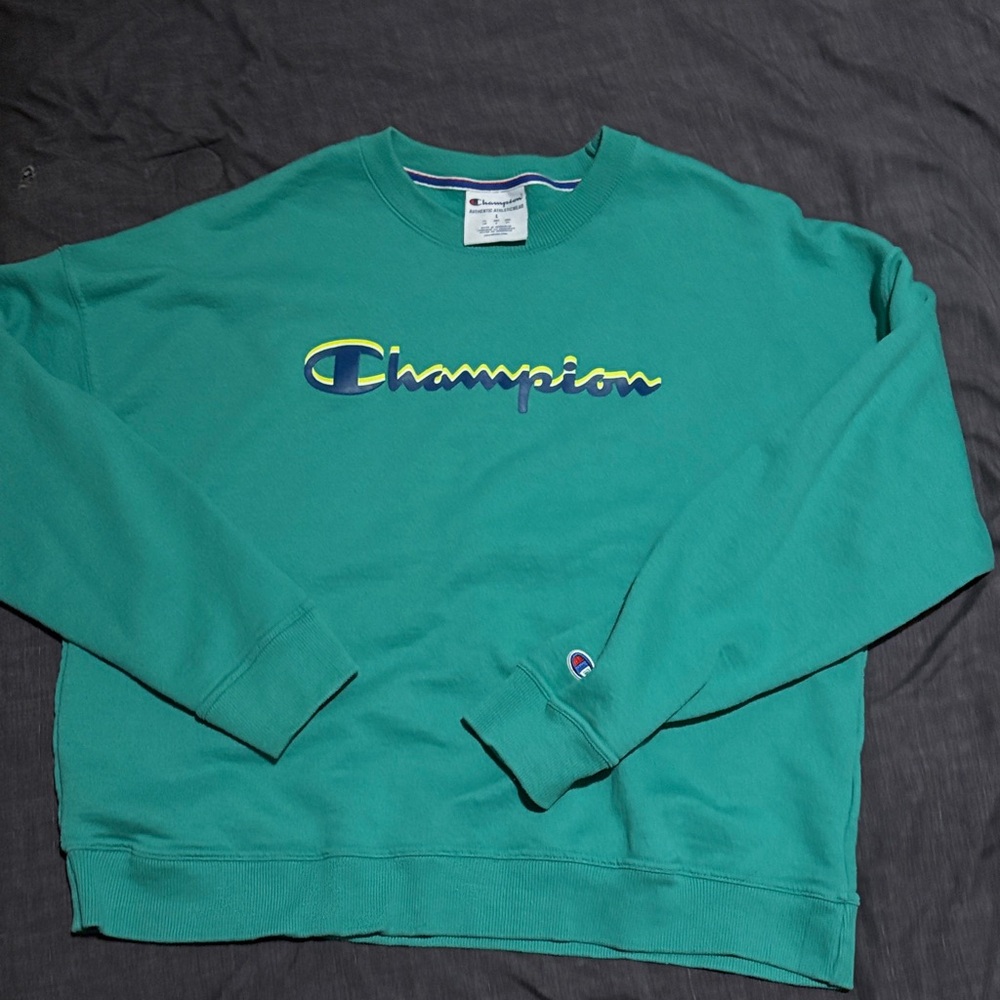 Champion Kid’s Teal Crewneck